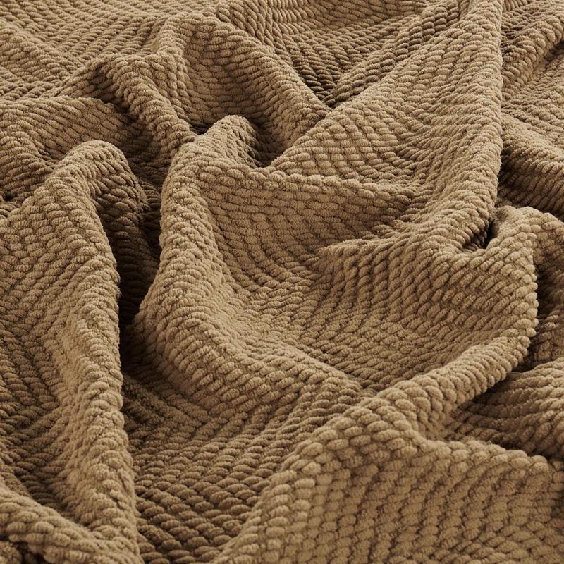 Home Soft Things Tweed Knitted Throw Blanket