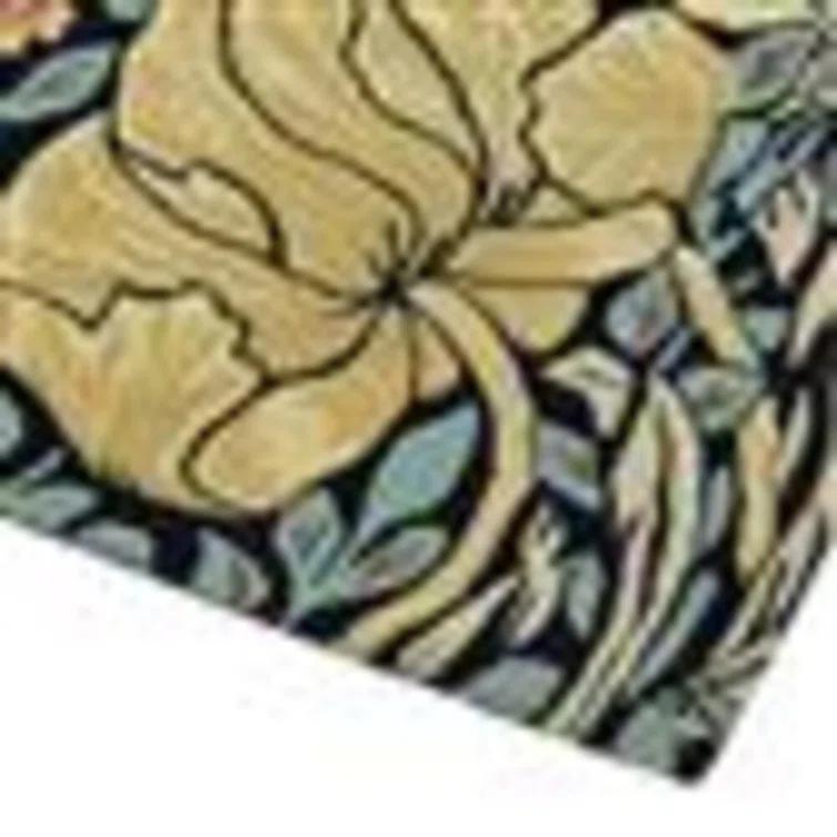 Hand-Tufted Blue and Beige Floral Wool Area Rug