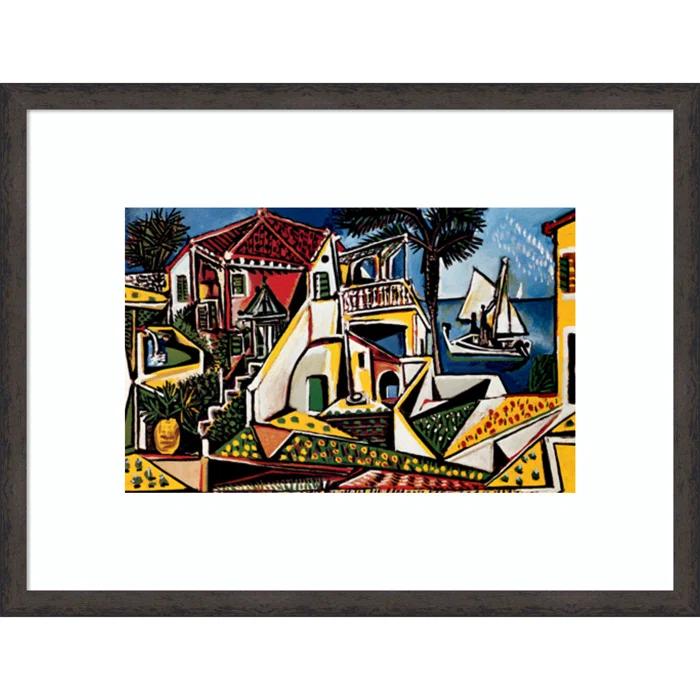 Amanti Fine Art Paysage Mediterranean by Pablo Picasso Solid Wood Custom Framed Wall Art Print