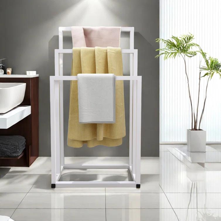 Metal Freestanding Towel Rack 3 Tiers Hand Towel Holder Organizer For Bathroom Accessories