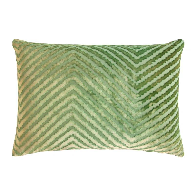 Kevin O'Brien Studio Chevron Velvet Reversible Throw Pillow