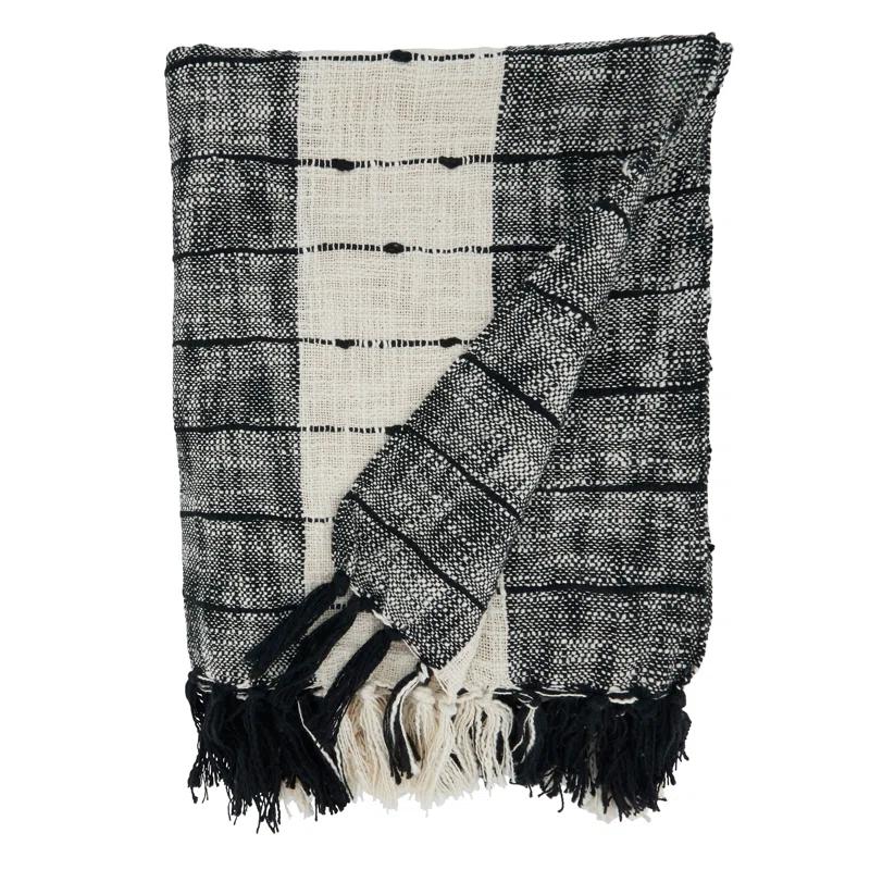 Saro Sevan Collection Hand Woven Throw Blanket