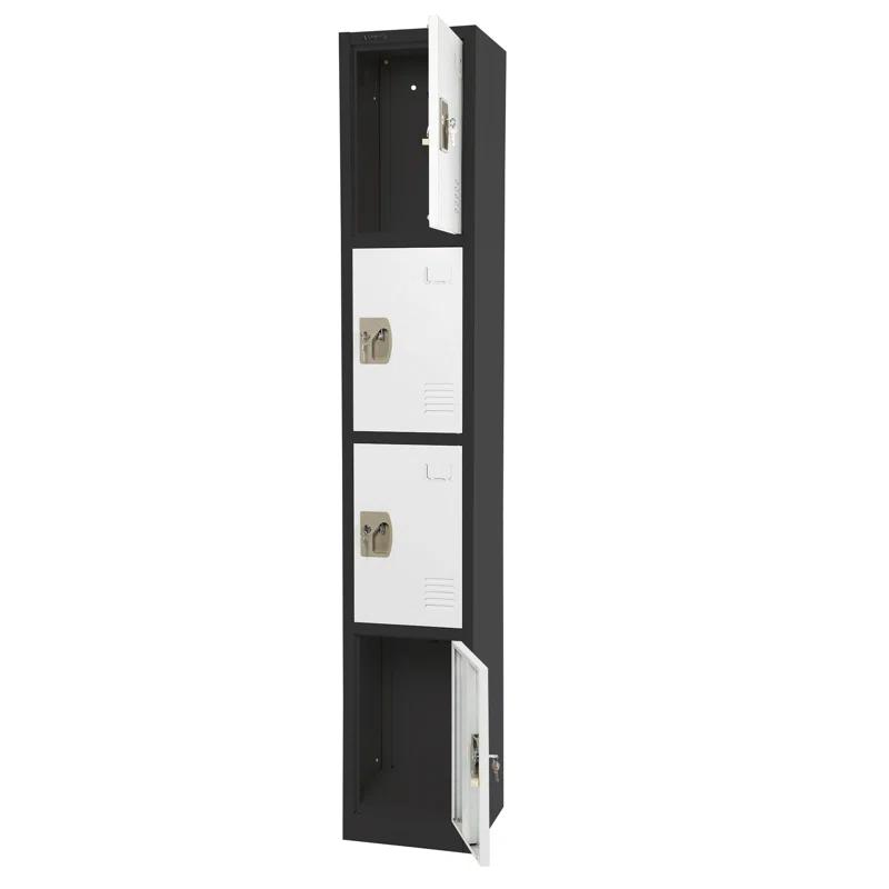 AdirOffice 12'' Wide Steel 4-Tier School and Gym Locker