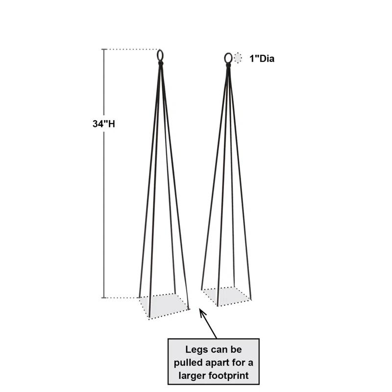 Freeport Park® 34'' H x 6'' W Metal Expanding Trellis