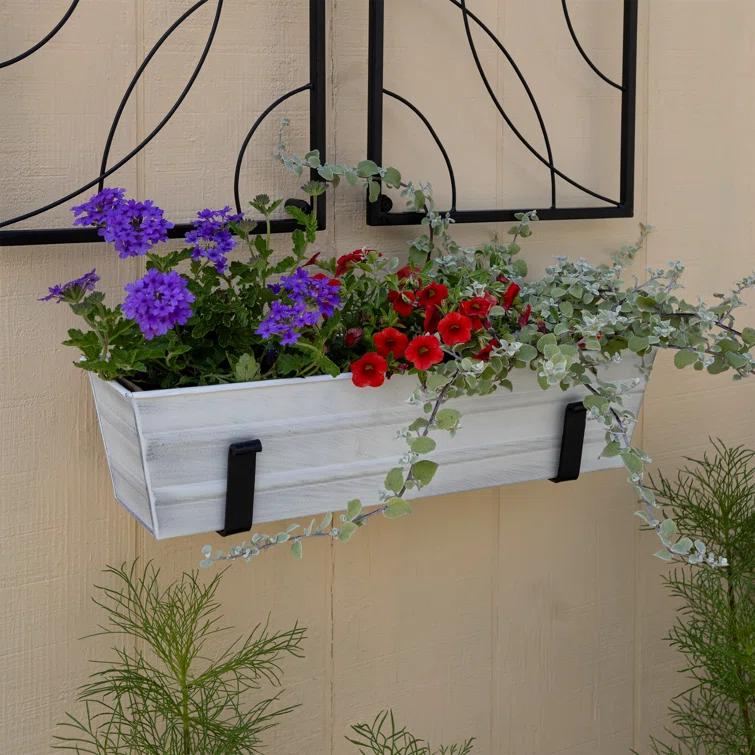 Winston Porter Dynamism Metal Window Box Planter