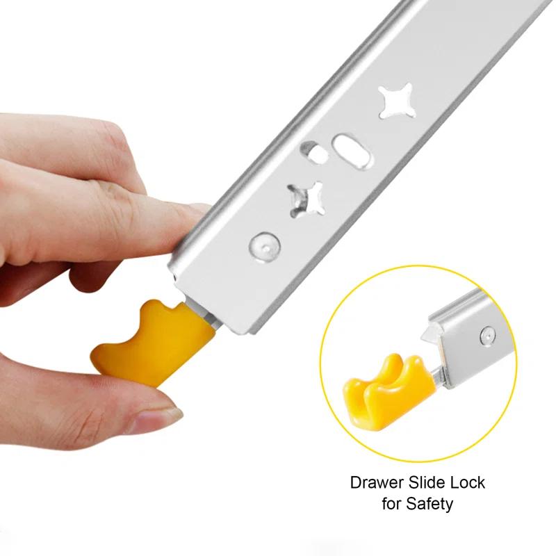 VEVOR Full Extension 2.1'' Side Mount Metal Drawer Slide (Set of 2)