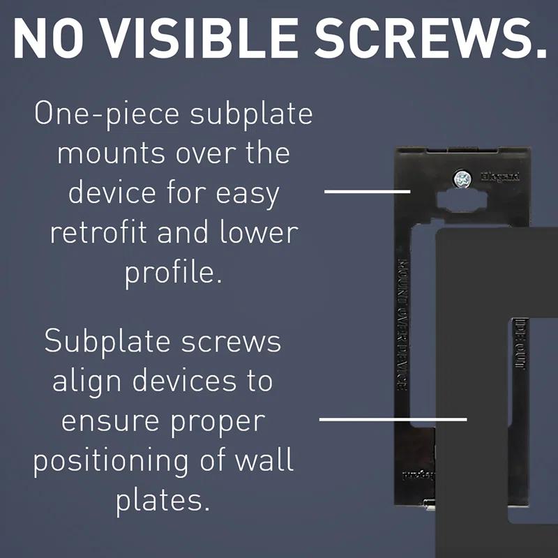 Legrand Radiant 6-Gang Decorator Rocker Screwless Wall Plate