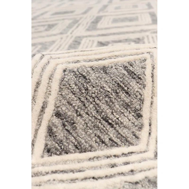 Pasargad Hand Tufted Viscose Washable Geometric Indoor Rug