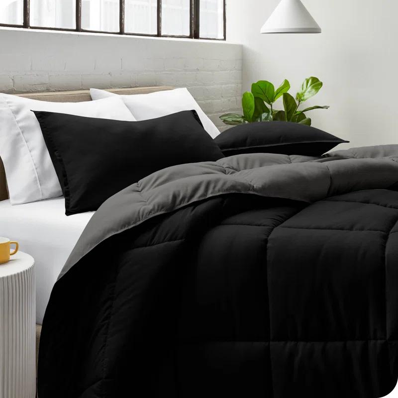 Bare Home Premium Ultra Soft Modern & Contemporary Box Stitch Comforter