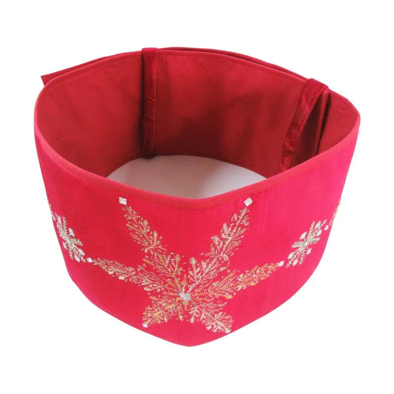 Snowflakes Handmade Adjustable Velvet Christmas Tree Collar