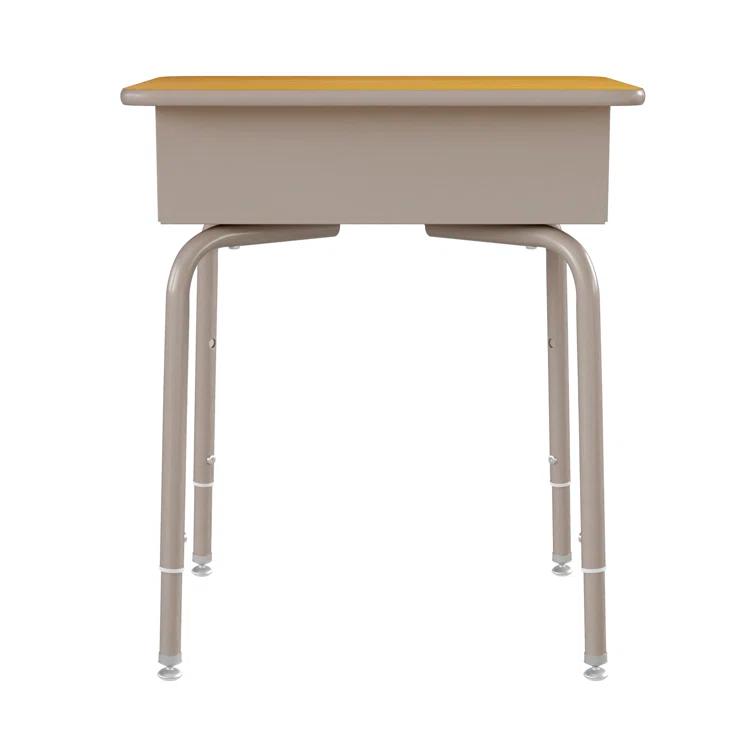 Flash Furniture Goddard Height-Adjustable Open Front Student Desk with Metal Book Box