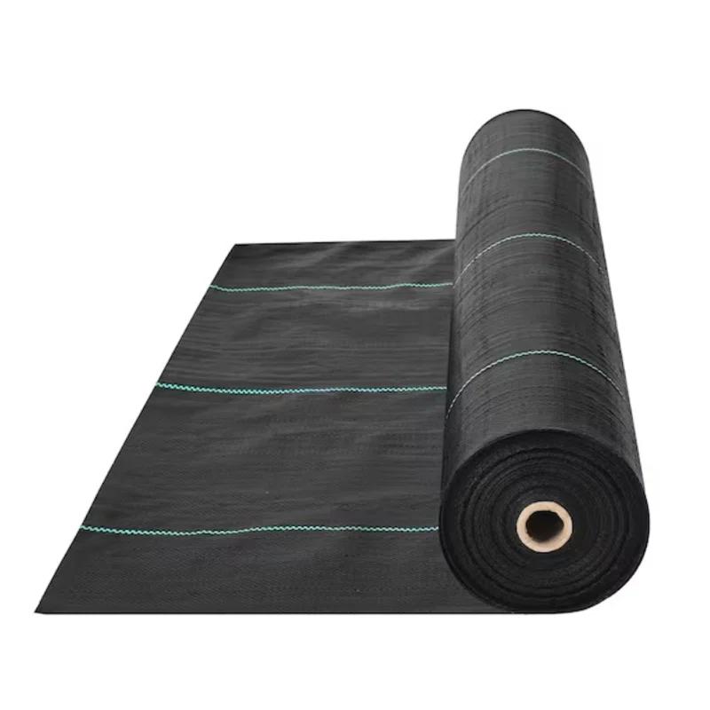 e-Joy Black Weed Barrier Landscape Premium Fabric-Heavy Duty Woven Ground Cloth With Superior Permeability Weed Control Convenient Design