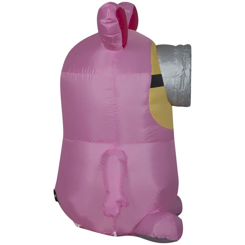 Gemmy Industries Minions Stuart in Pink Bunny Suit Inflatable