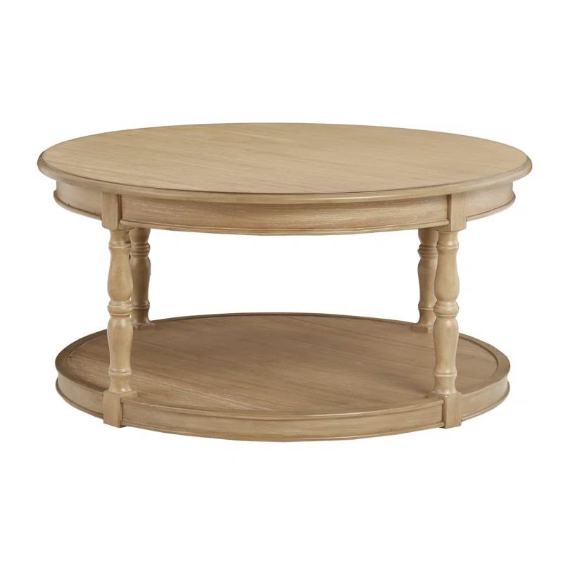 Martha Stewart Belden Round Coffee Table on Hidden Casters