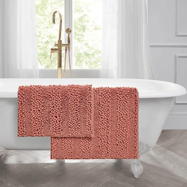 Laura Ashley Laura Ashley Astor Chenille 2 Pieces Non-Slip Bath Mat