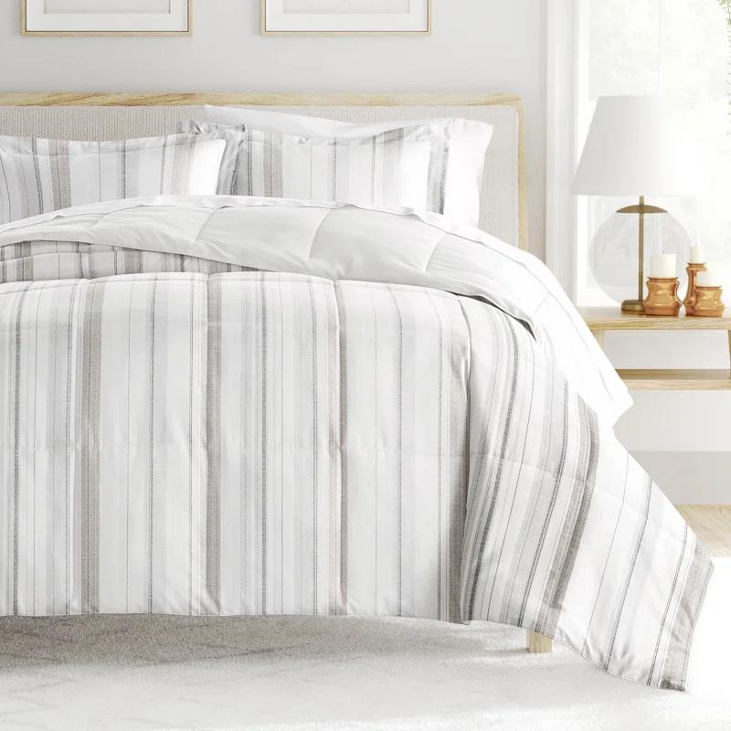 Becky Cameron Dune All Season Down-Alternative Comforter Set in Vertical Stripe