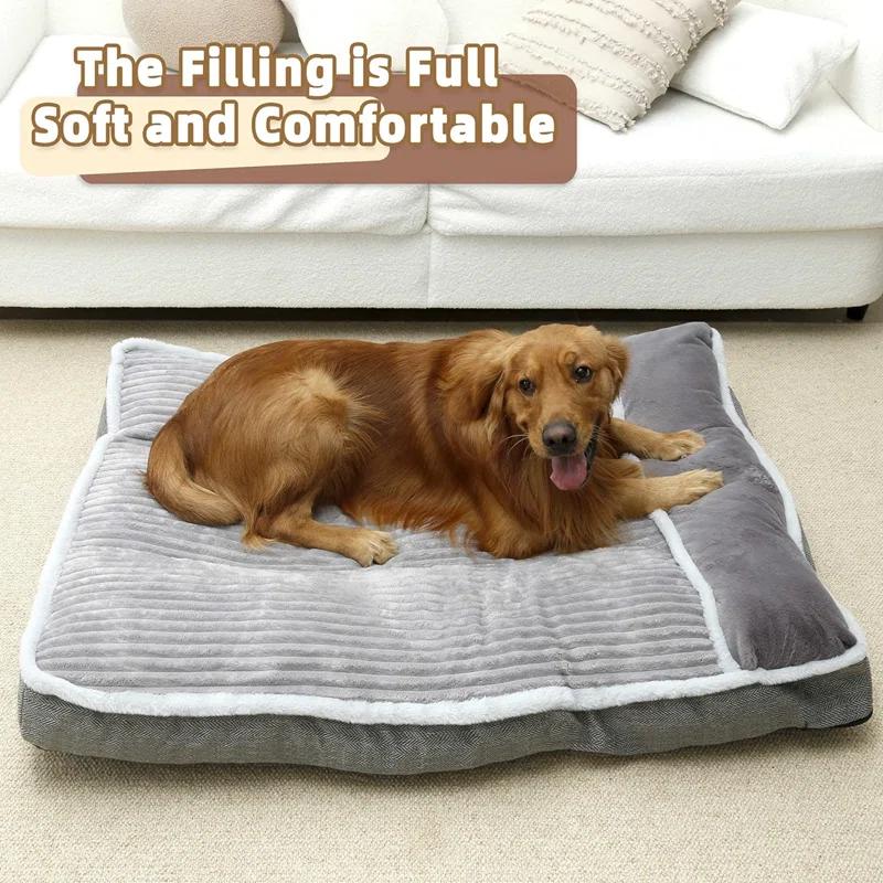 Tucker Murphy Pet™ Large Dog Bed With Pillow For Crate Kennel, Sofa Dog Bed, Super Soft Pet Bed For Medium, Jumbo, Furniture