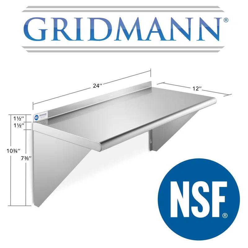 GRIDMANN NSF Stainless Steel Wall-Mount Shelf by Latitude Run