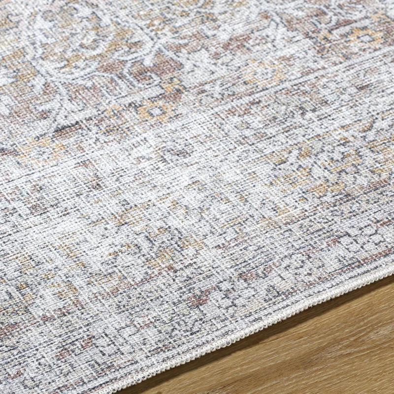 Our PNW Home x Livabliss Our PNW Home x Livabliss Machine Washable Oriental Boho Dark Brown Cream Area Rug