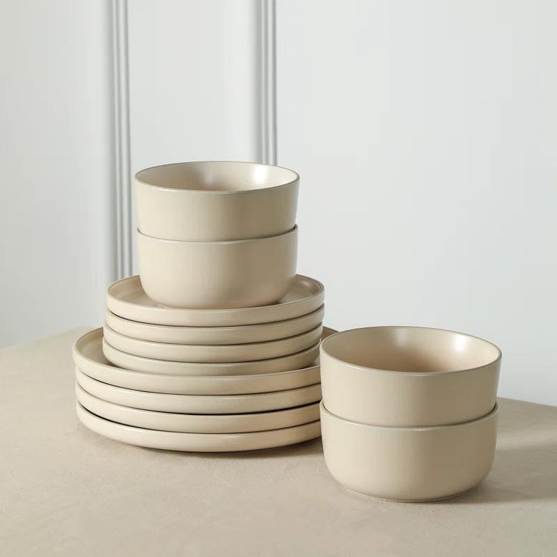 Earth & Clay Amber 24-Piece Dinnerware Set Stoneware