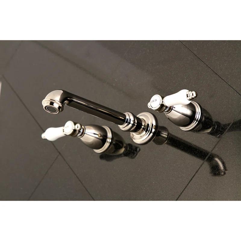 Kingston Brass KS7026BPL Kingston Brass Bel-Air Two-Handle 3-Hole Wall Mount Roman Tub Faucet