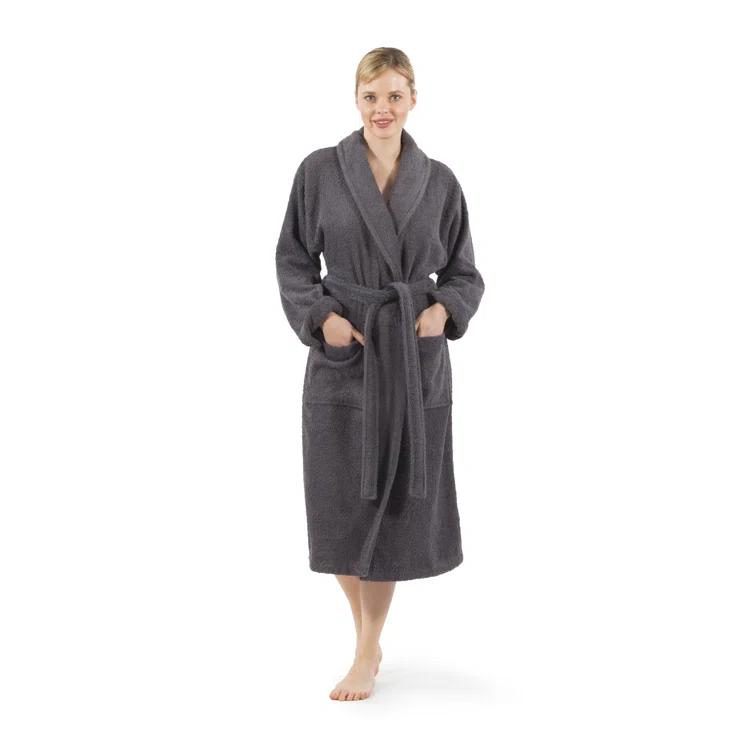 Linum Home Textiles Terry Terry Cloth Bathrobe with Pockets