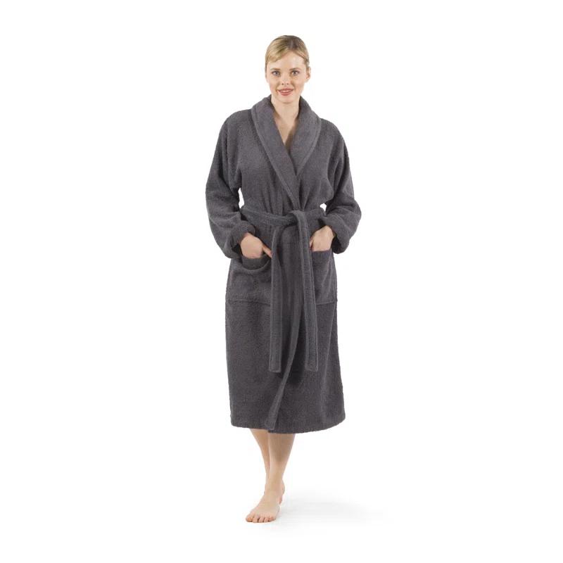 Linum Home Textiles Terry Terry Cloth Bathrobe with Pockets