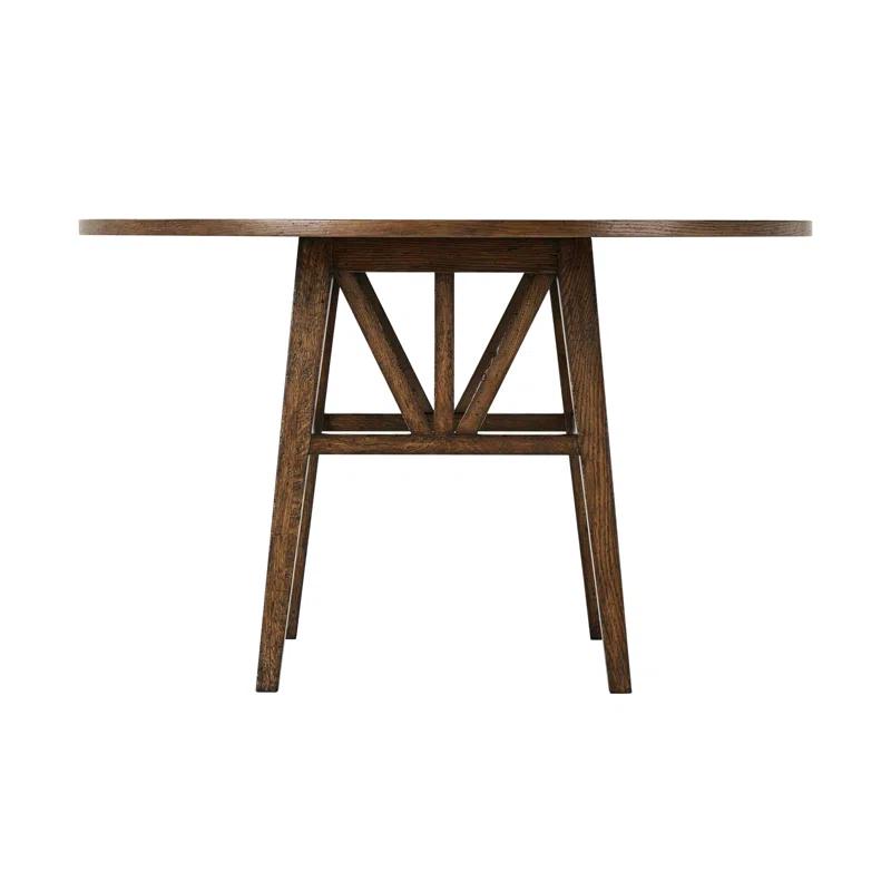 Nova Oak Round Solid Wood Base Dining Table