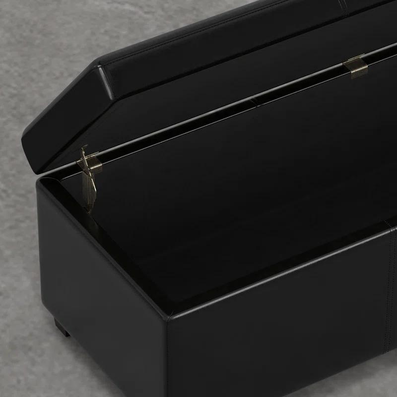 Simpli Home Avalon Extra Large Storage Ottoman Bench,Assembled