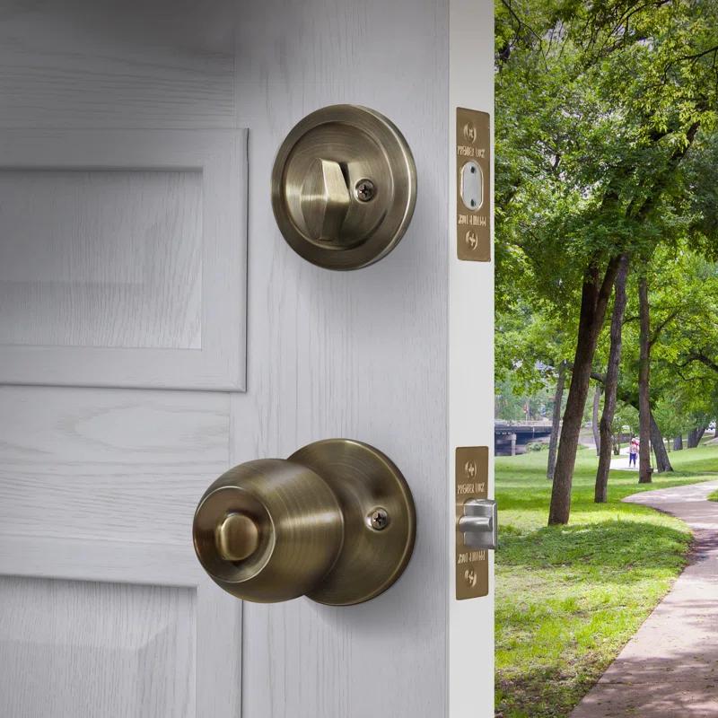 Complete Entry Knob Set with Single Cylinder Deadbolt