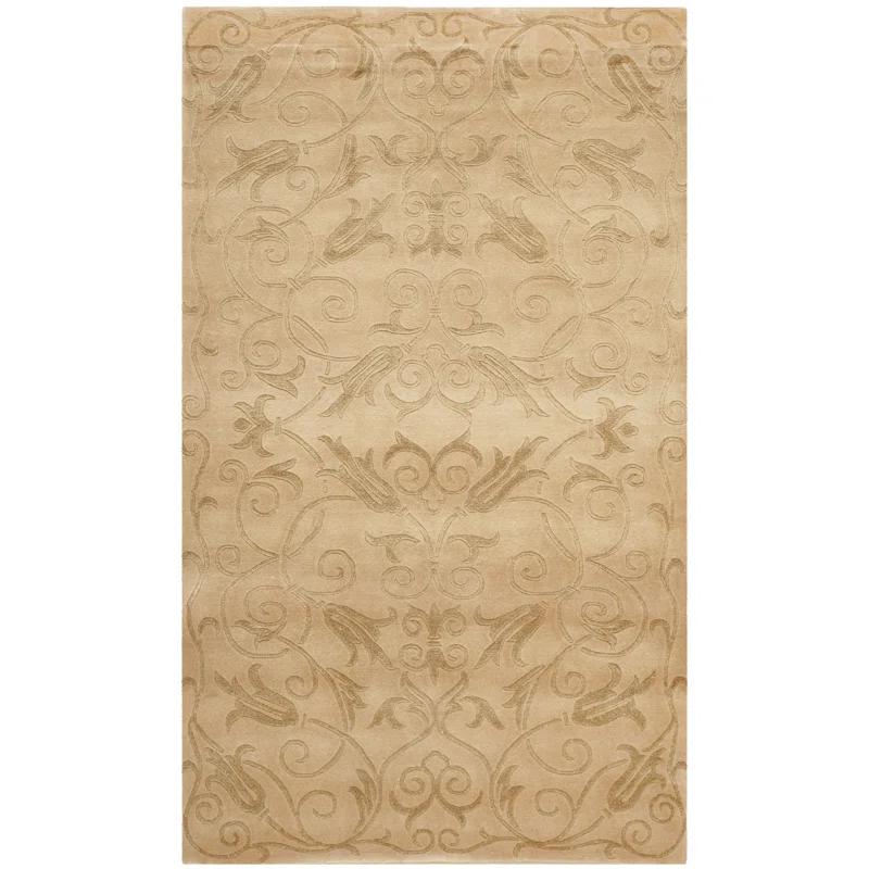 Safavieh Tibetan Hand Knotted Silk & Wool Pile Floral Rug