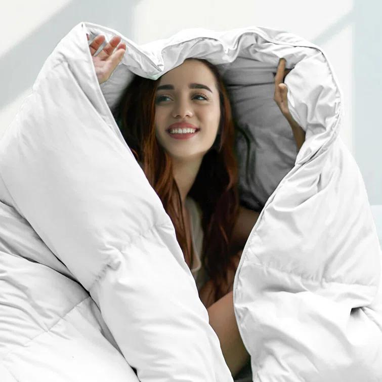 Peace Nest 600 Fill Power Goose Down and Feather All Season Comforter Duvet Insert