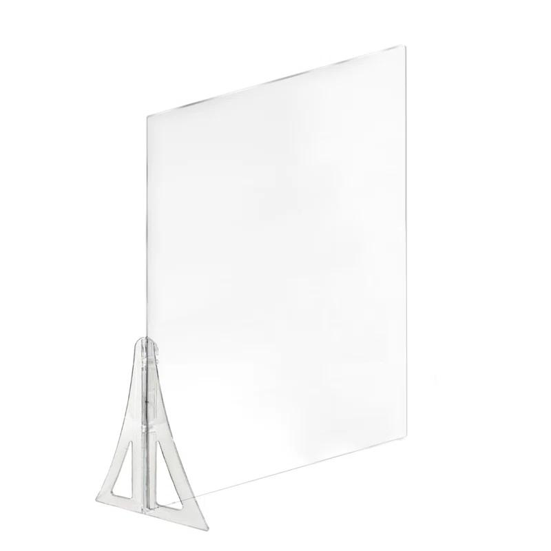Azar Displays 23.5" x 31.5" Single Leg Partition PLEXIGLASS Shield, 2- Pack (Set of 2)