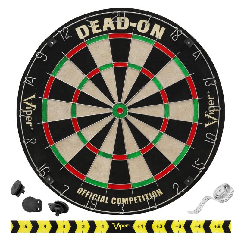Viper Viper Dead-On Sisal Dartboard, Defender Dart Surround, Jar Of 20 Darts And Viper Edge Throwline