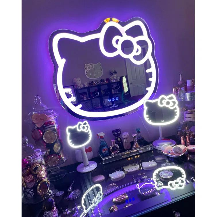IMPRESSIONS VANITY · COMPANY Hello Kitty Wall Mirror with Wi-Fi, Smart Touch Sensitive Makeup Vanity Mirror with App Controller