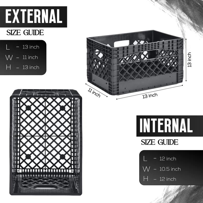 Juggernaut Storage Juggernaut Storage 24QT Plastic Heavy-Duty Milk Crate