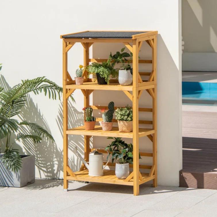 Red Barrel Studio® Wood Plant Stand