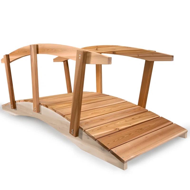 All Things Cedar Garden Bridge with Side Rails