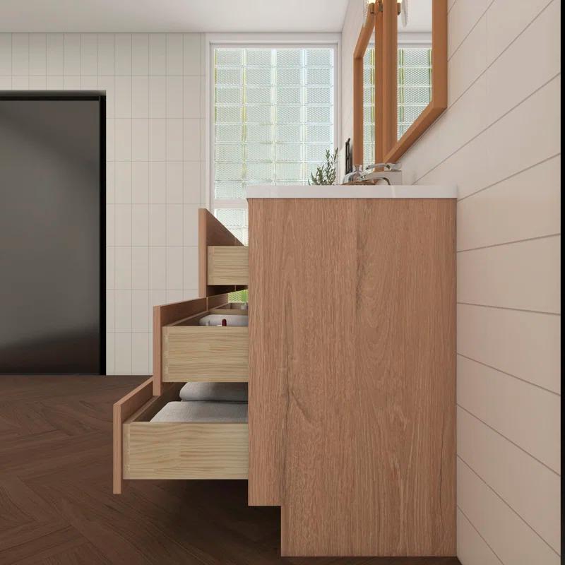 MEBO Victoria 58.9'' Double Bathroom Vanity with Acrylic Top