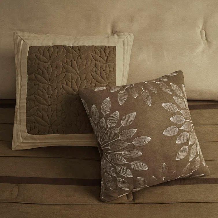 Madison Park Palmer 7 PC Pieced Faux Suede Comforter Set