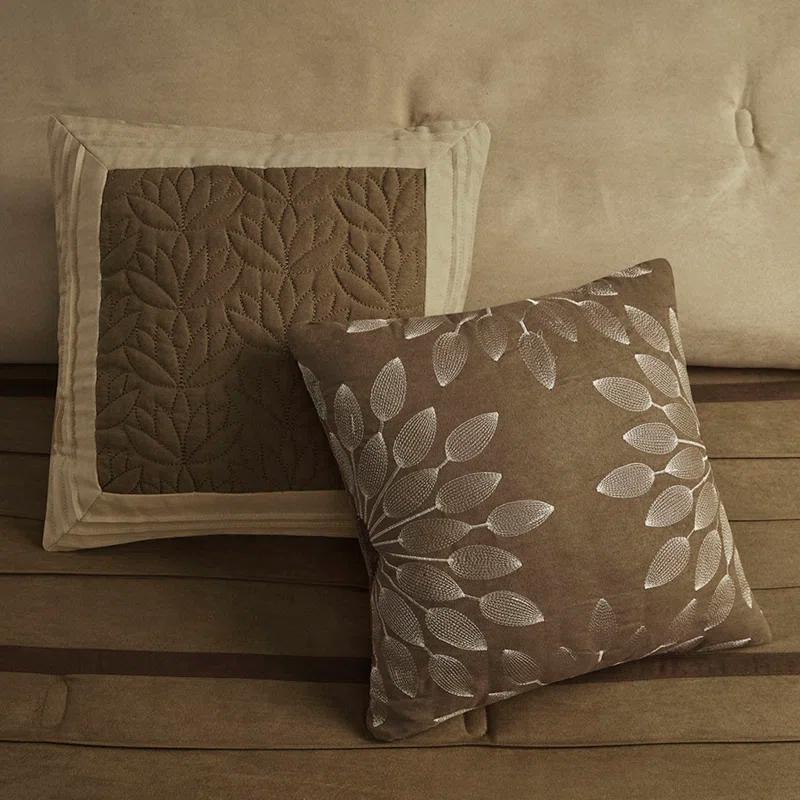 Madison Park Palmer 7 PC Pieced Faux Suede Comforter Set