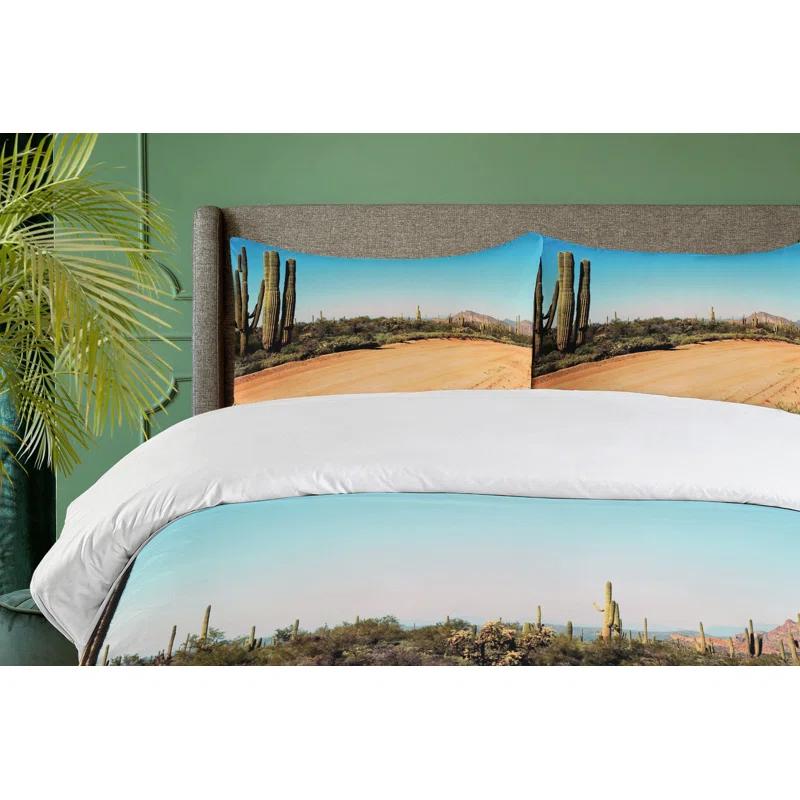 Saguaro Cactus Rustic Duvet Cover Set