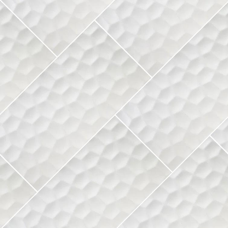 Ackland Ahri 12 in. x 24 in. Matte Ceramic Marble Look Wall Tile