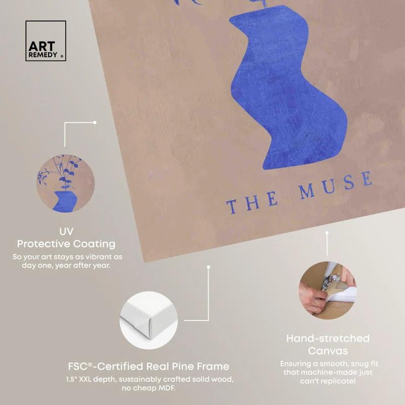 Art Remedy The Muse Noir Canvas Delicate Farmhouse Wall Art by Art Remedy