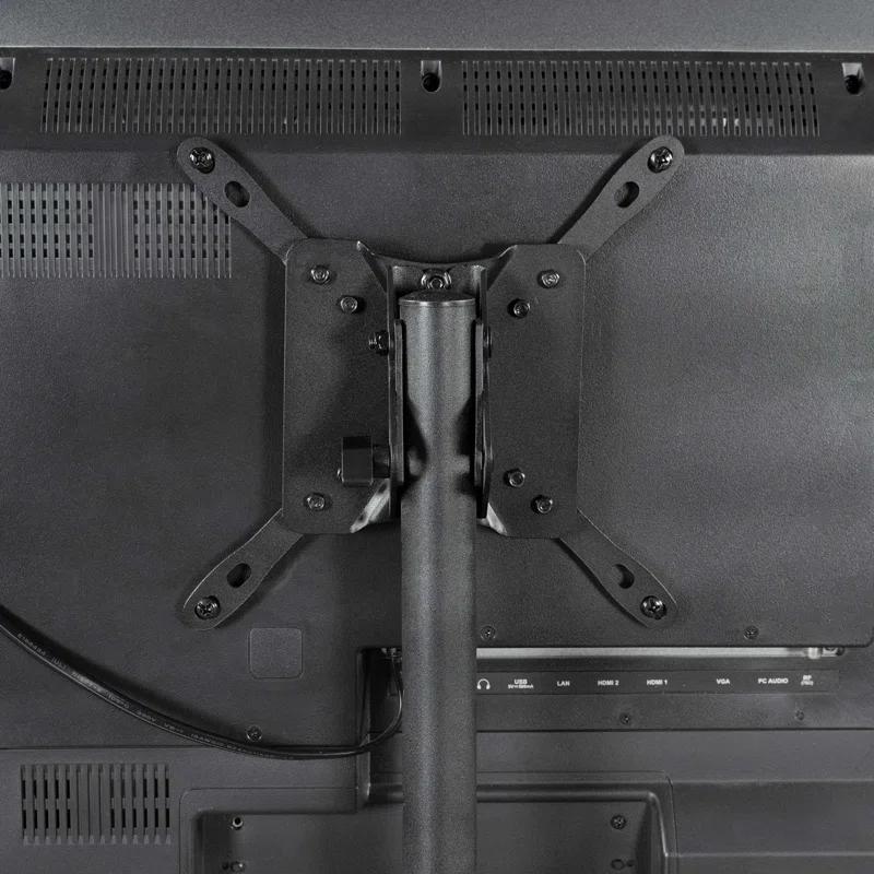 Vivo Black TV Stand with Storage Shelf