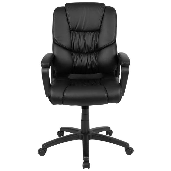 Flash Furniture Big & Tall LeatherSoft Ergonomic Office Chair with Padded Armrests
