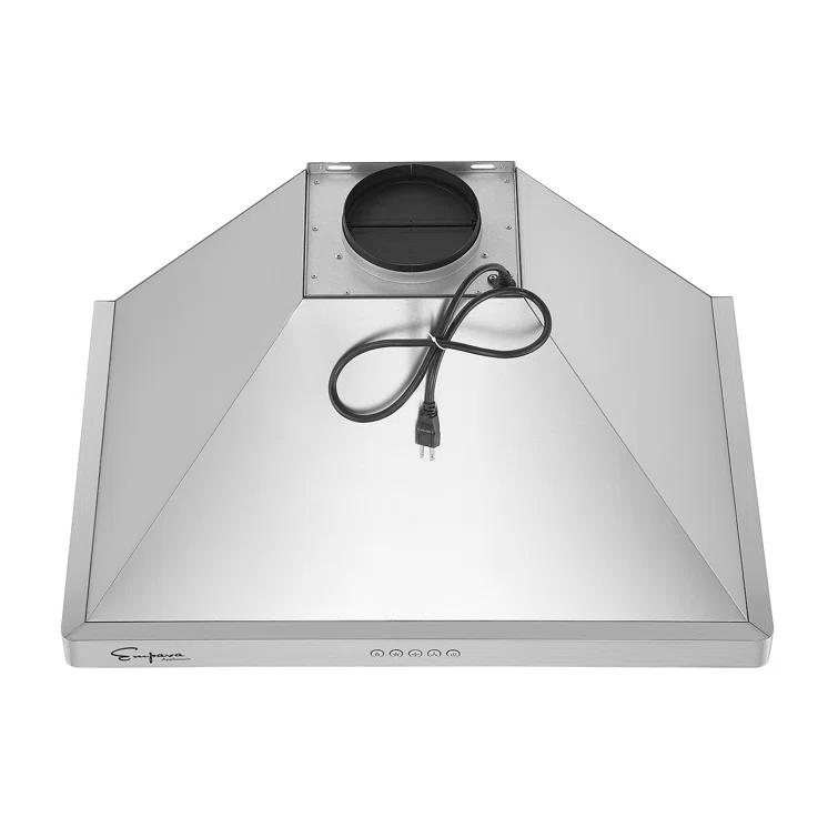 Empava 30" Stainless Steel 400 CFM Ducted (Vented) Wall Range Hood with Baffle Filter