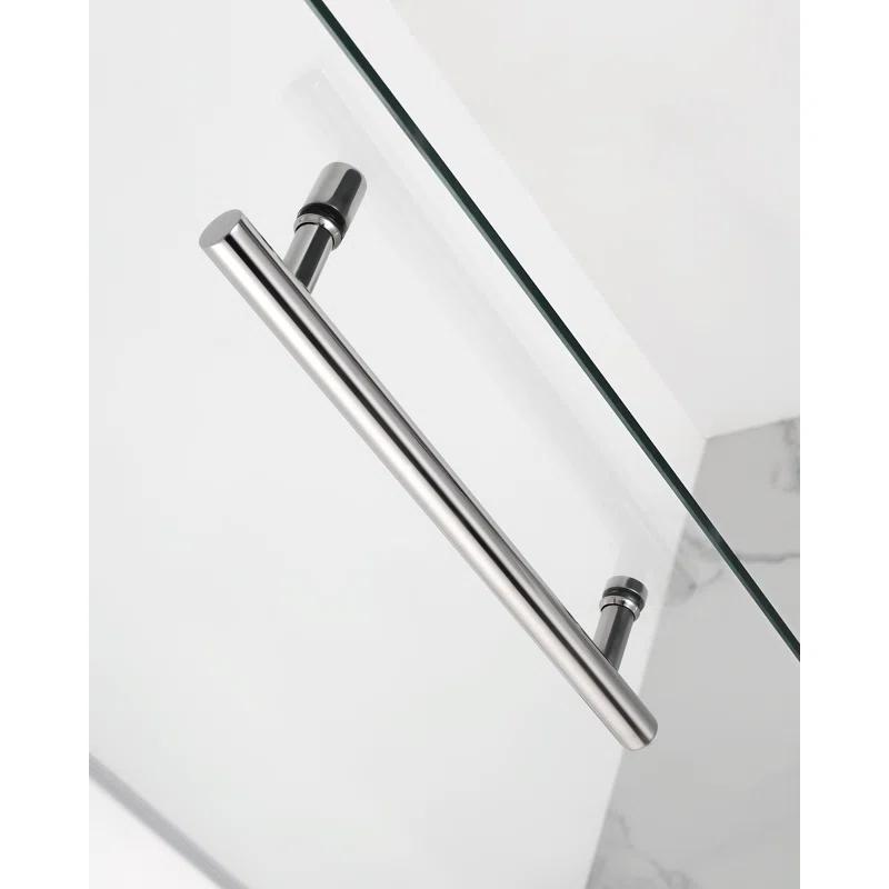 Aston SEN984EZ-CH-72-10 Coraline 68" - 72" W x 33.875" D x 76" H Frameless Sliding Shower Enclosure