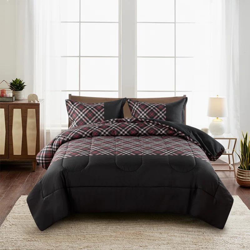 Marina Decoration Black Polyester 3 Piece Comforter Set | Wayfair