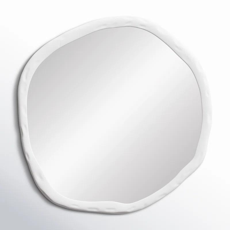 Rogelio Round Mirror - White / Small